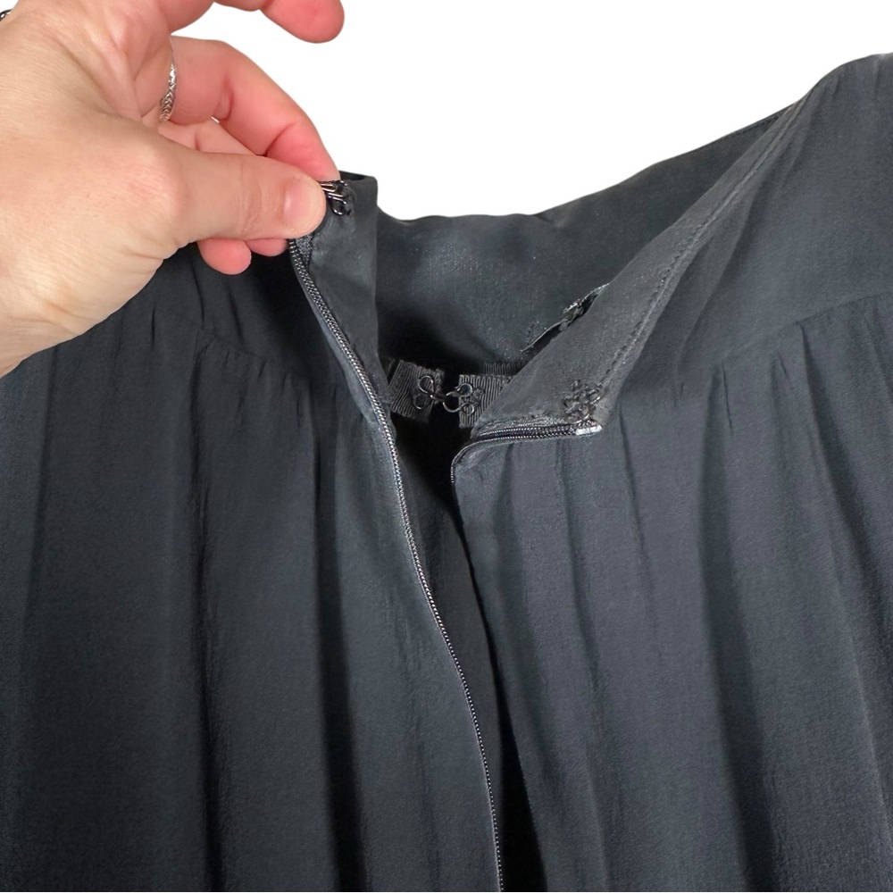 CHANEL BOUTIQUE Vintage Pleated Silk Crepe Layered Skirt in black - Picture 8 of 10